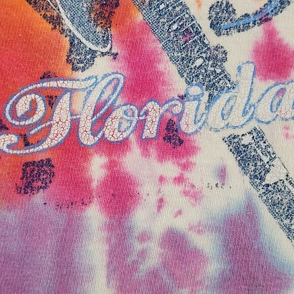 Panama City Tie-Dye Shirt Medium 20x26 Green Peace-&-Love - Picture 10 of 12